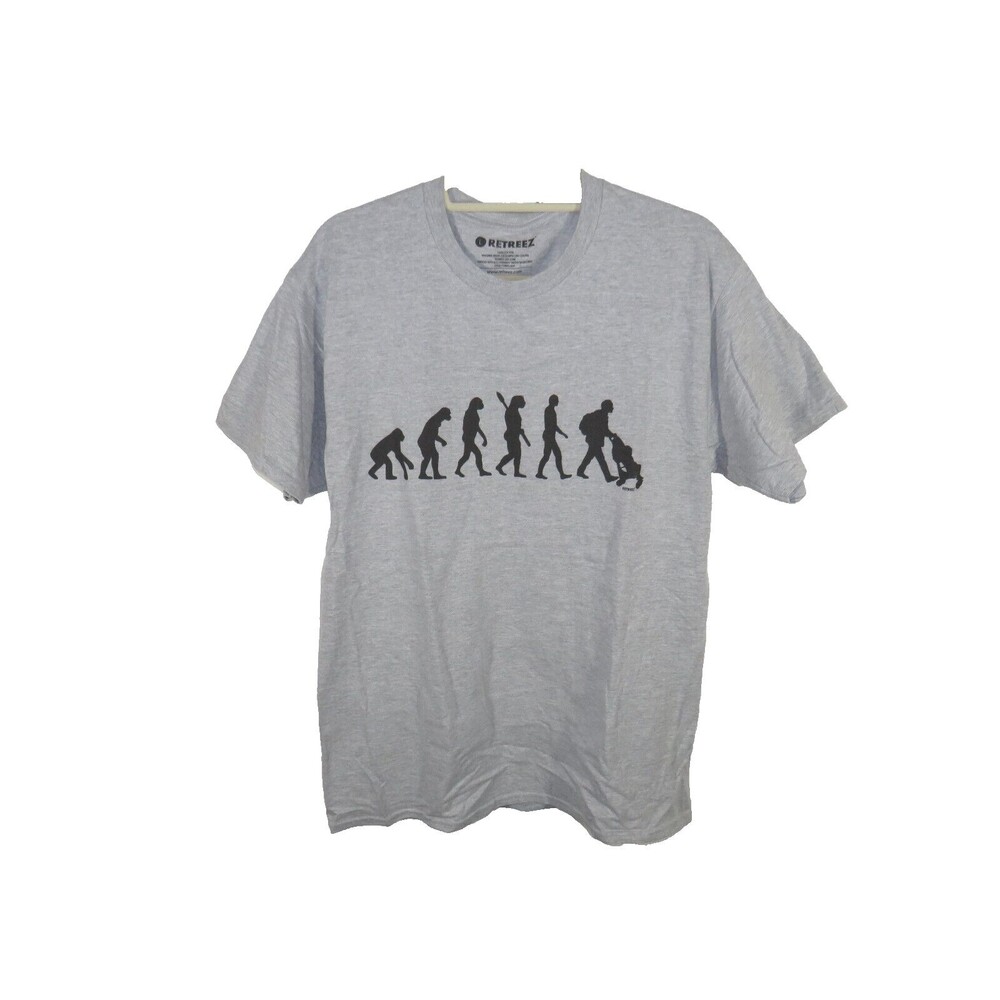 Retreez Funny New Dad Evolution of Dad T-Shirt Size Large